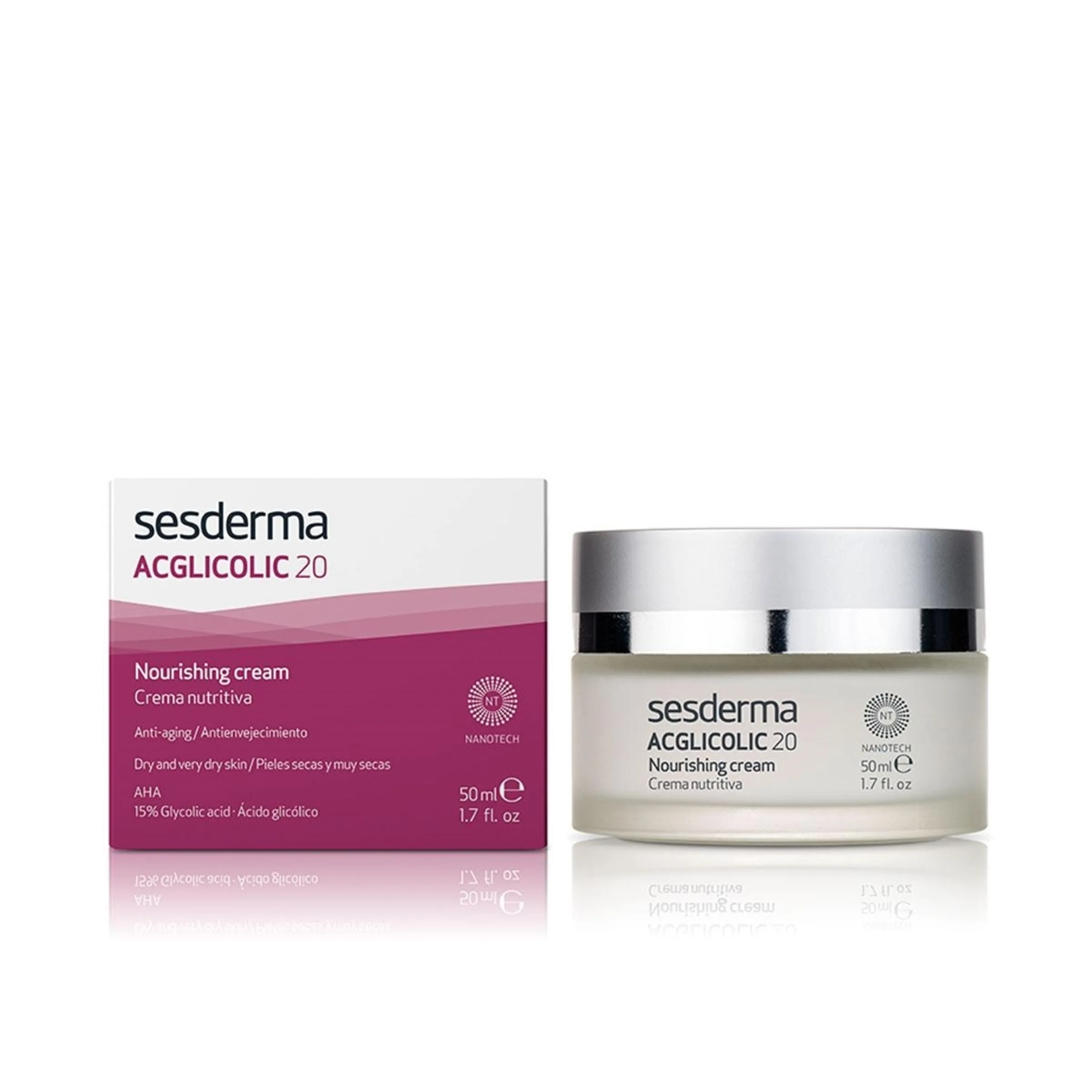 کرم مغذی و ضد چروک ای سی گلیکولیک 20 سسدرما 